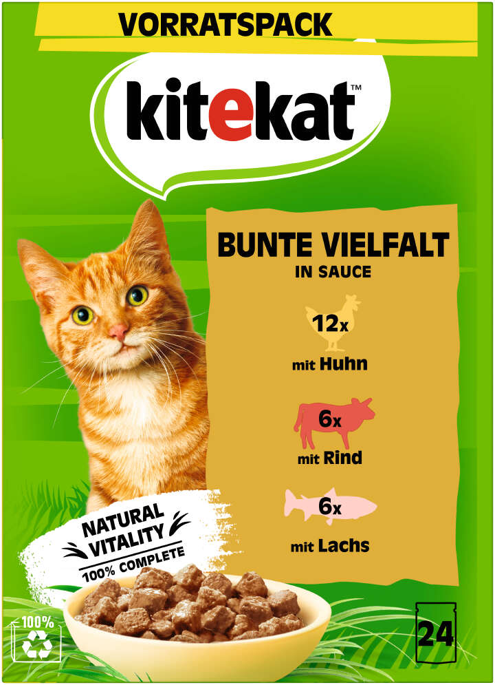 Kitekat Katzen-Nassfutter Bunte Vielfalt in Sauce